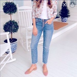 J Crew Vintage Straight Button Front Jeans Size 25